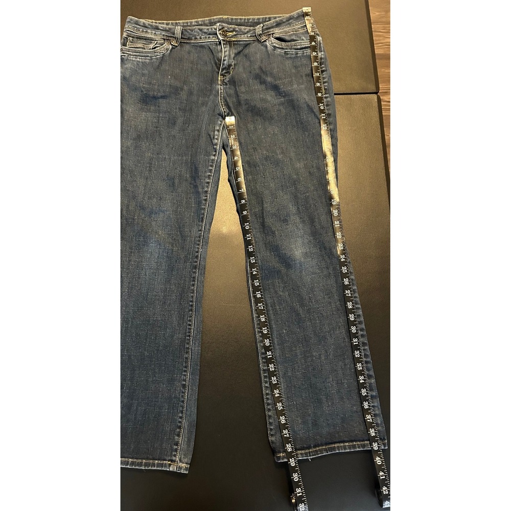 Simply Vera Vera Wang Dark Wash Bootcut Jeans Blue Mid Rise Size 14 1567 - Picture 9 of 11